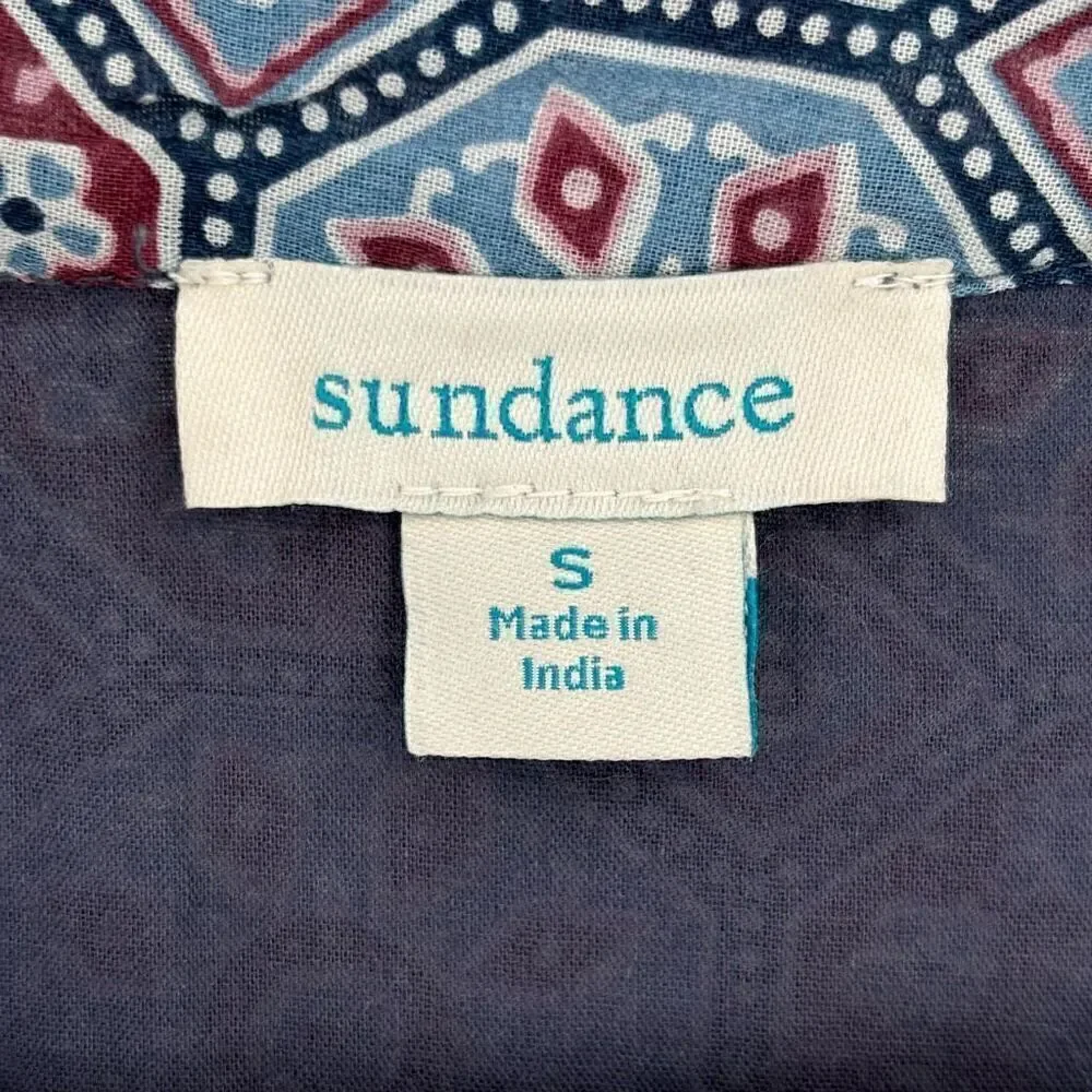 Sundance Zuri Discovery‎ Dress Dropped Waist Teal With Floral Print Small - Picture 2 of 11